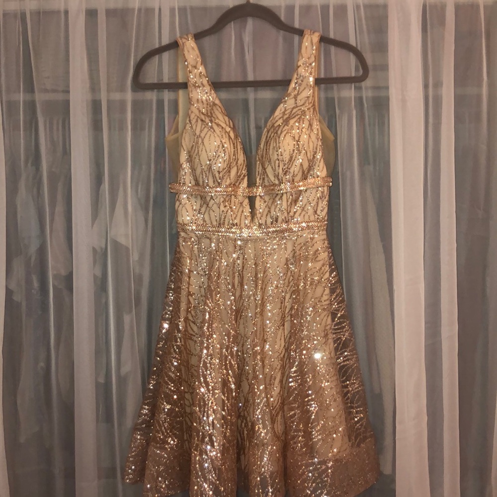 Rose gold party dress